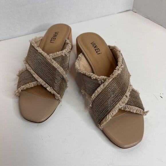 Vaneli Women's Hedda Natural Canvas Sandals Size-8 N - Picture 9 of 11